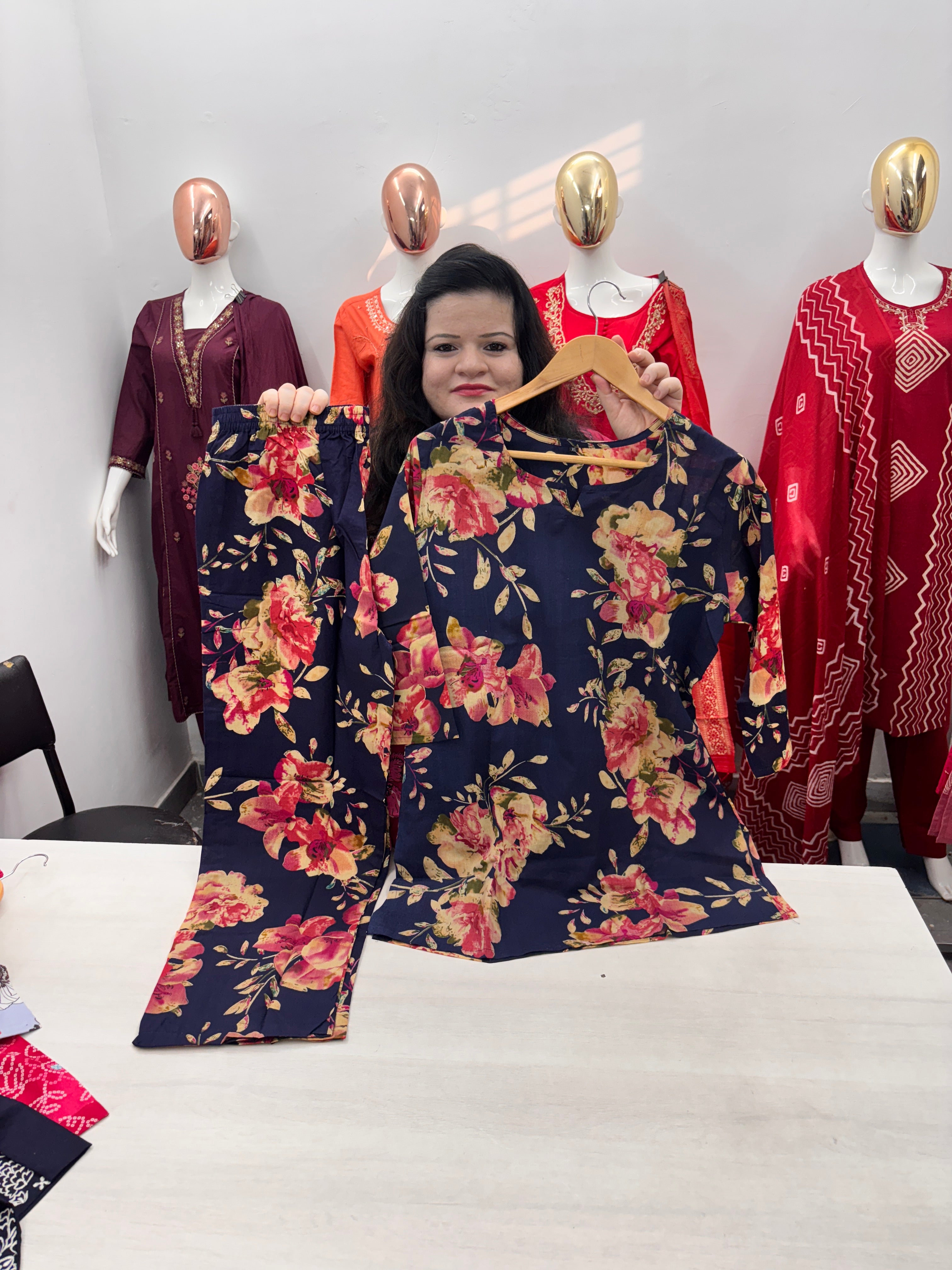 Printed cotton coord set