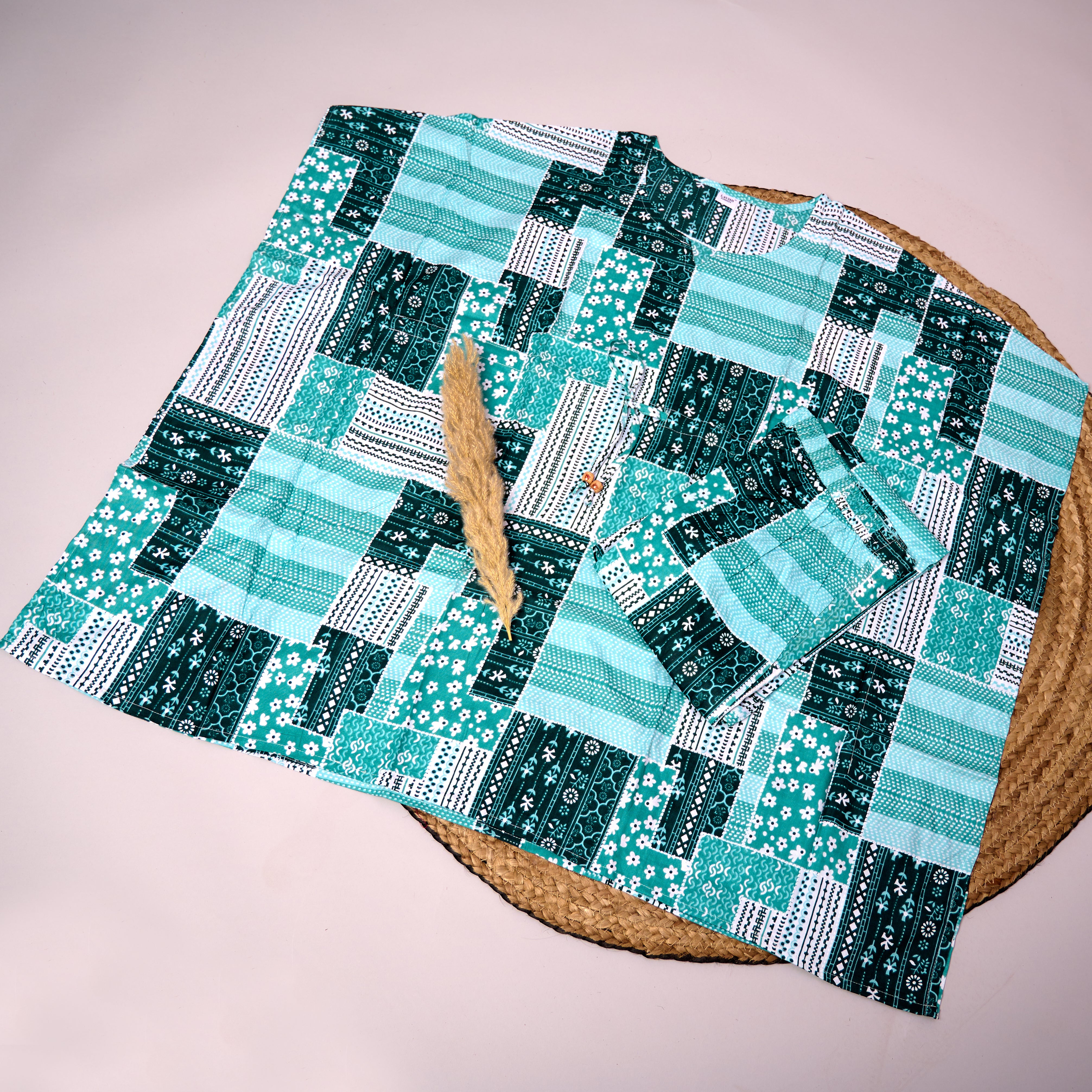 Rayon Kaftan Coord Set-2