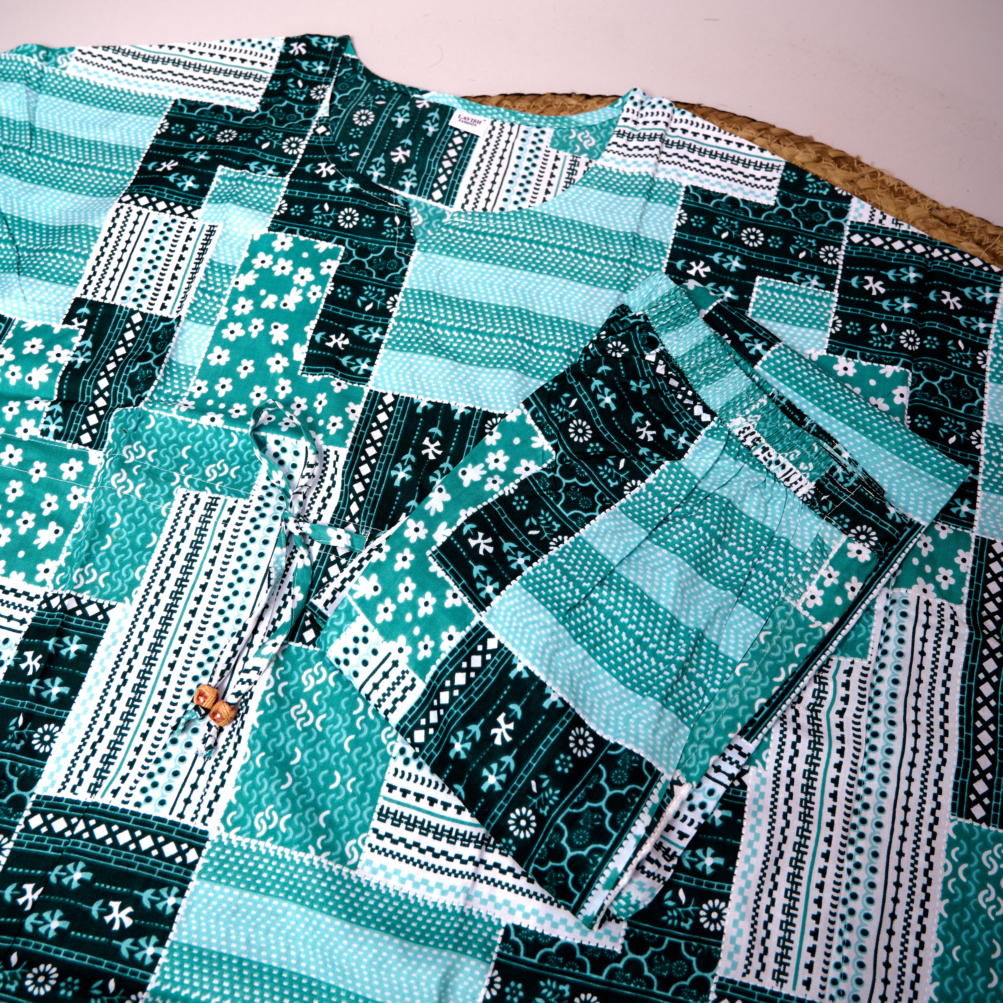 Rayon Kaftan Coord Set-2