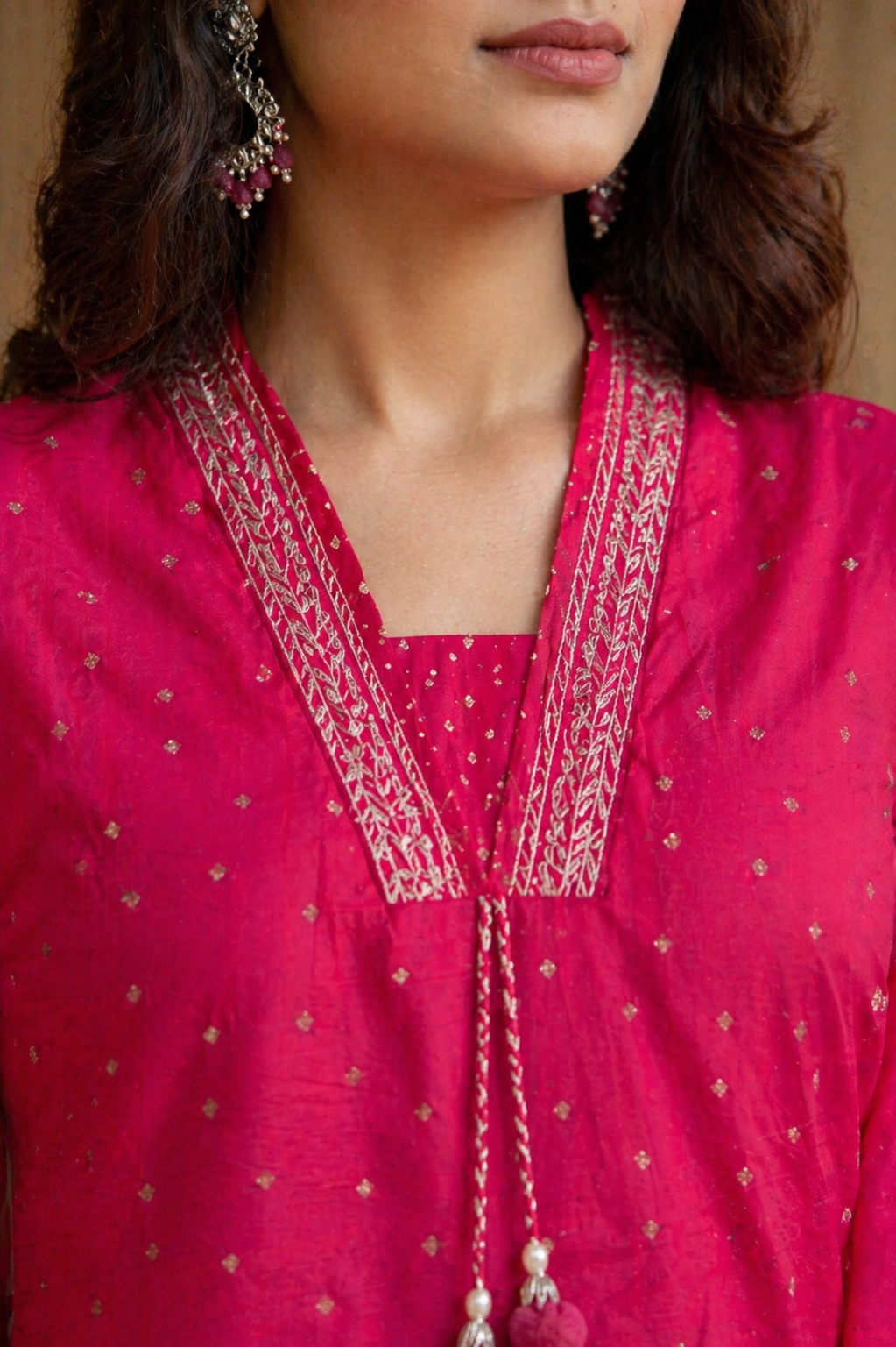 Hot Pink Cotton Printed Kurta Pant Dupatta Set for Women | Jaipuri Ethnic 3 Piece Suit | Festive & Daily Wear