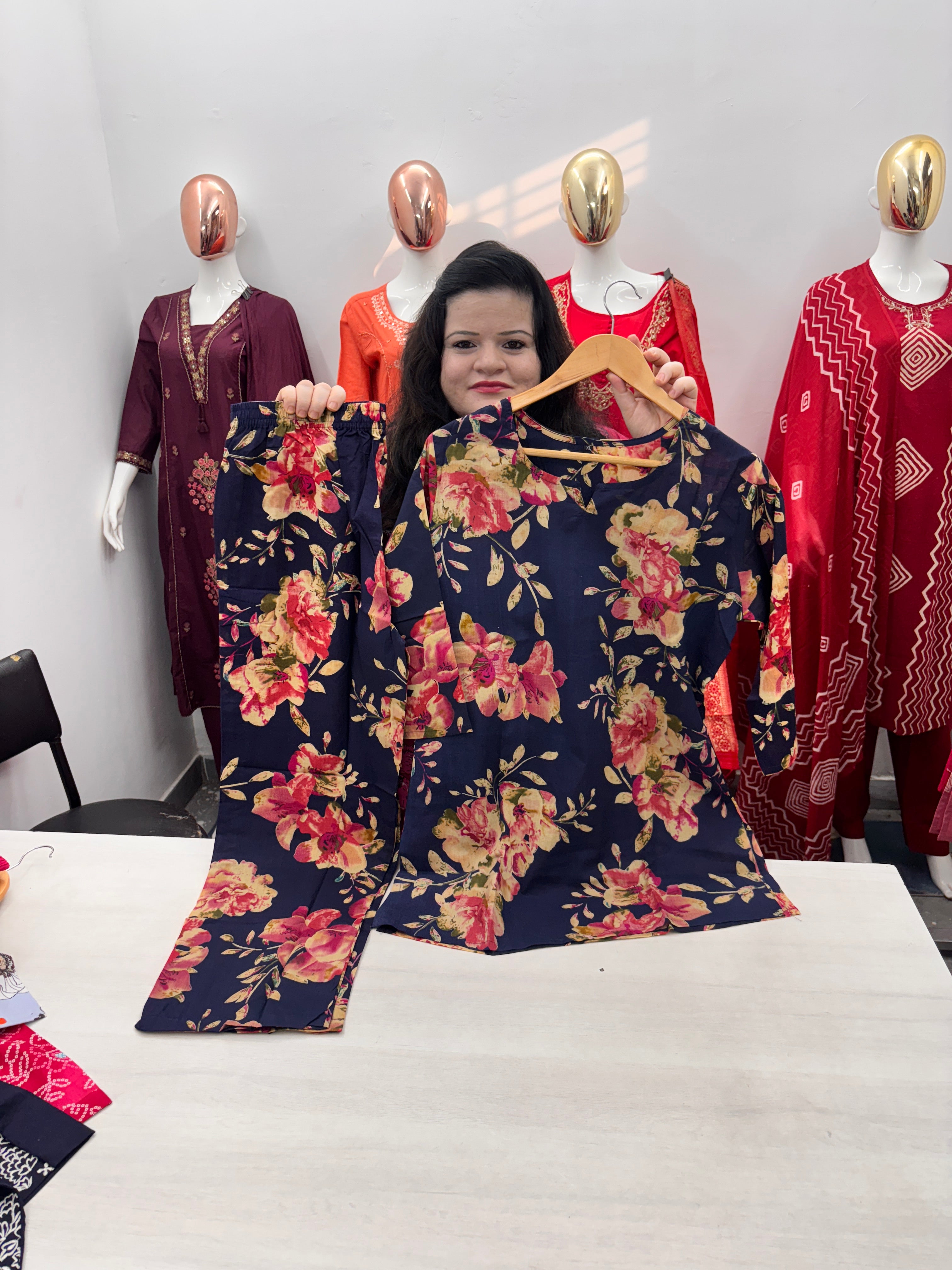 Printed cotton coord set