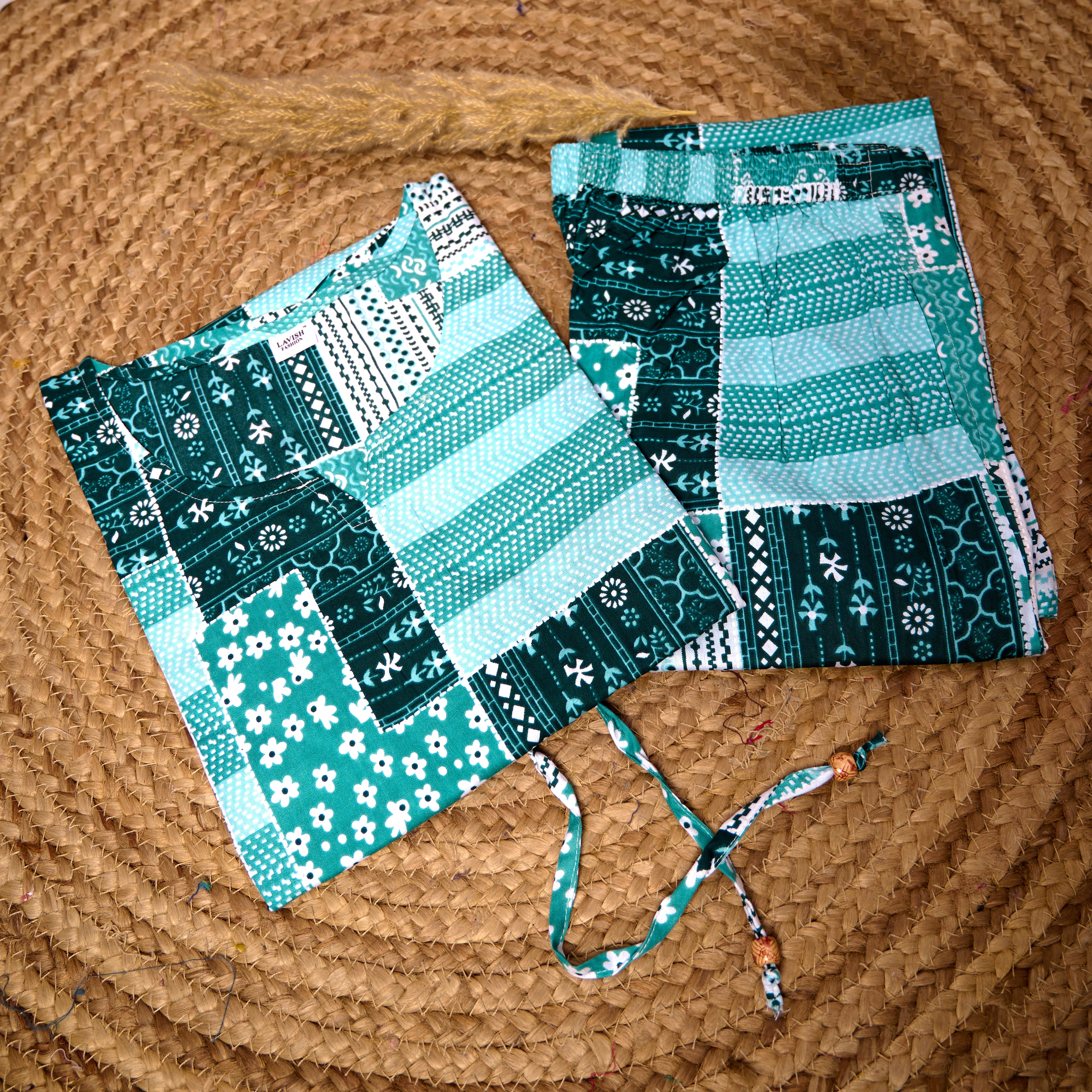 Rayon Kaftan Coord Set-2