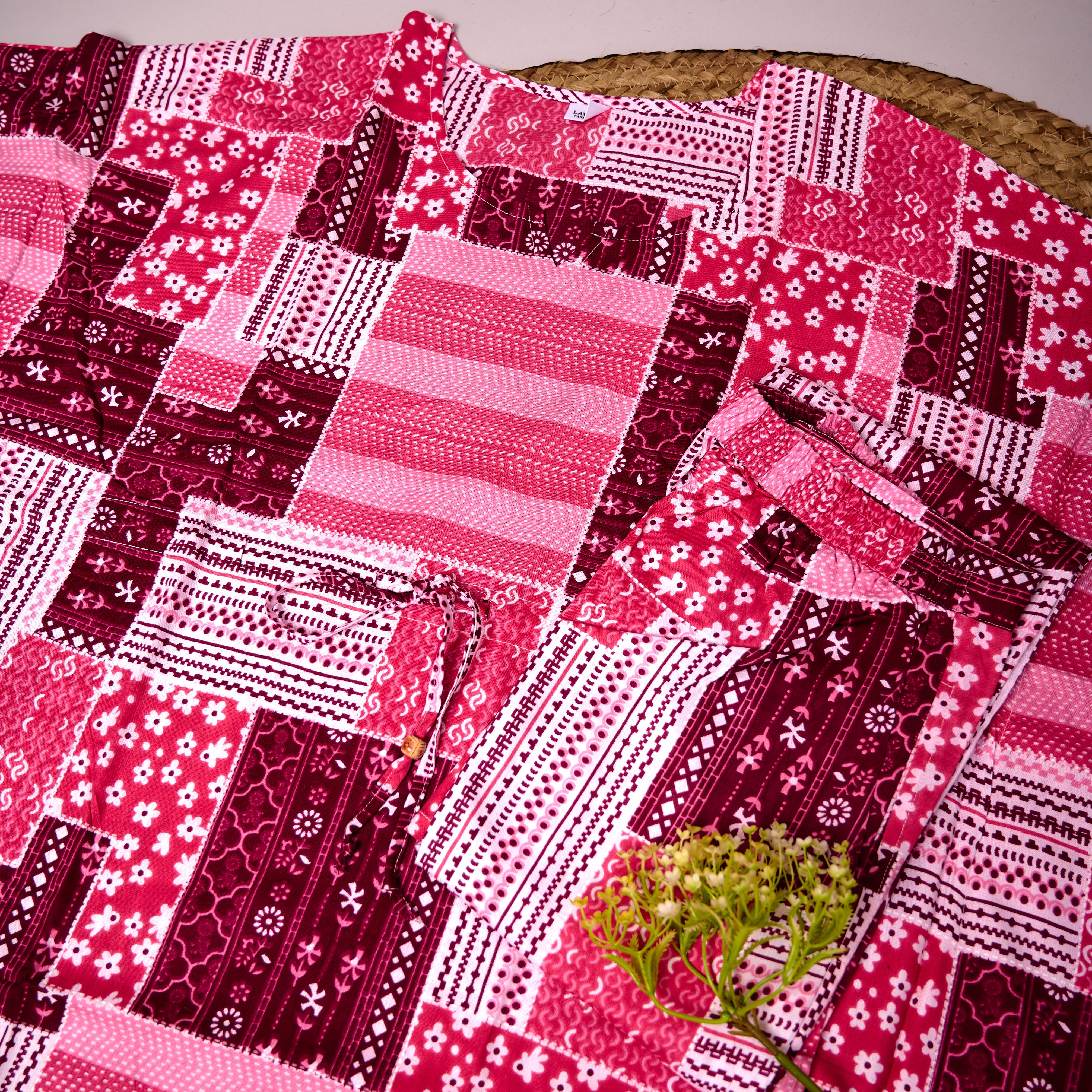 Rayon Kaftan Coord Set-3